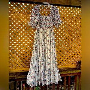 Smocked Floral Maxi Dress